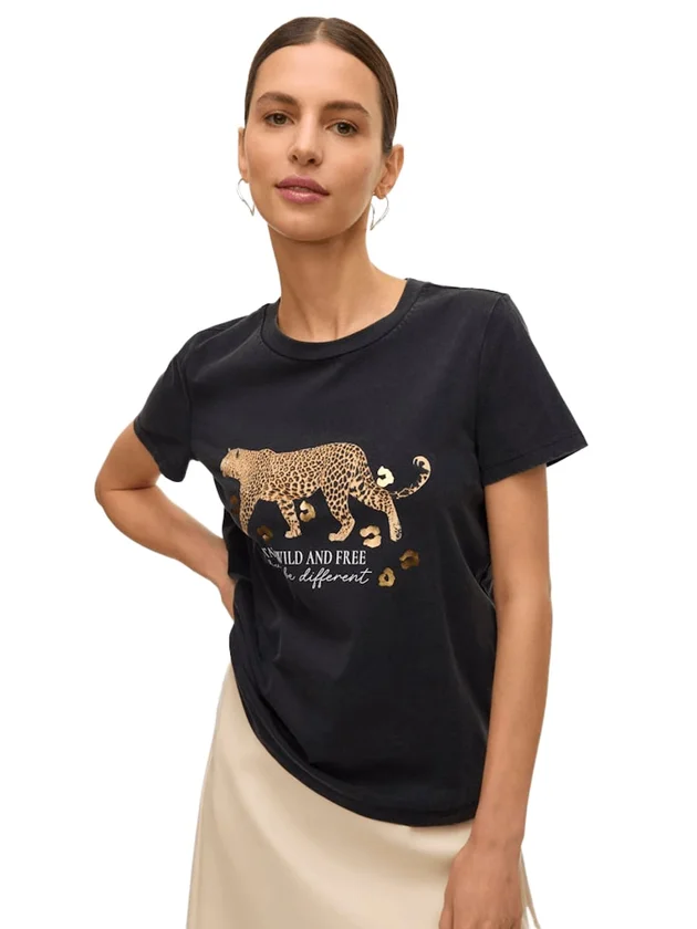 S S O Neck T Shirt Jrs Btq Ga