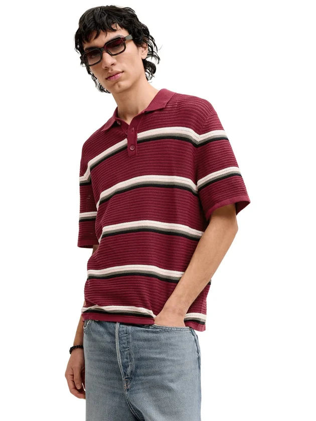 Jormaine Knit Stripe Polo Sn