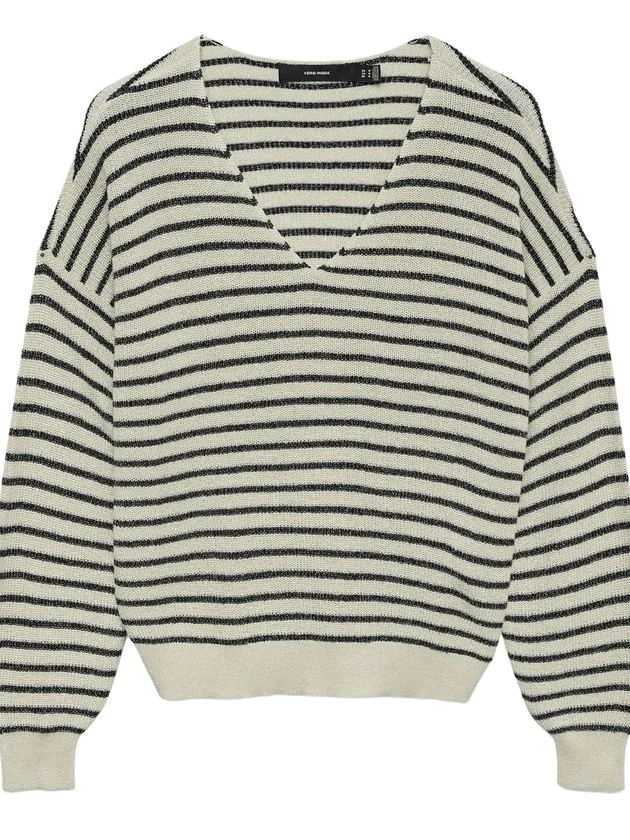 Sun Shine Stripe LS V Neck