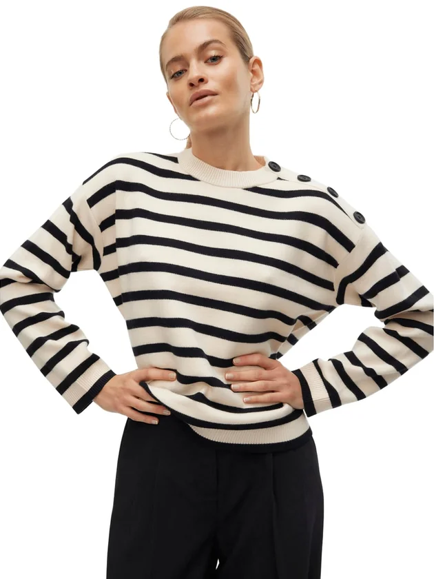 Saba LS O-Neck Button Pullover Ga Noos