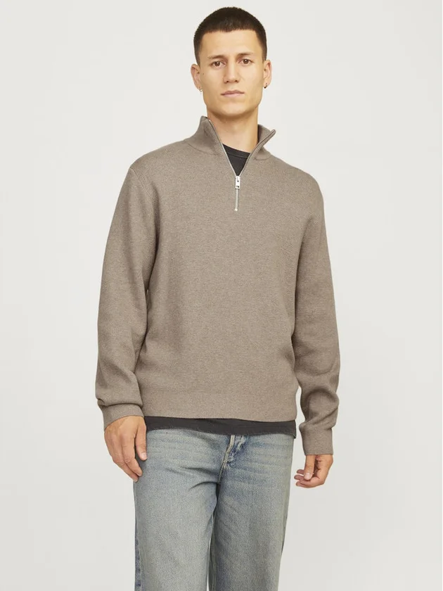 Jprblamilano Stitch Knit Half Zip Sn