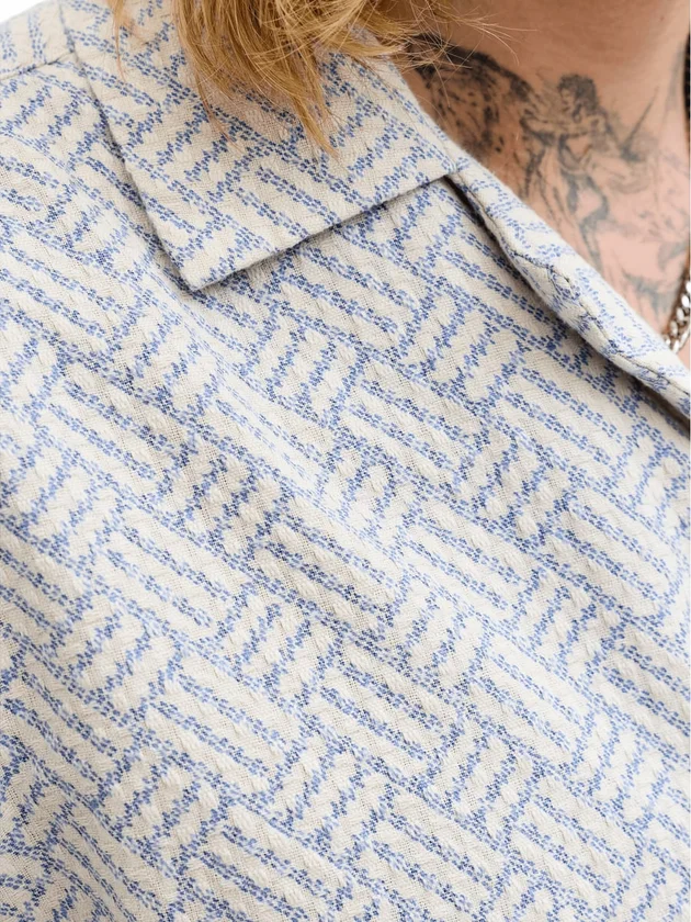 Print Dobby S S Shirt