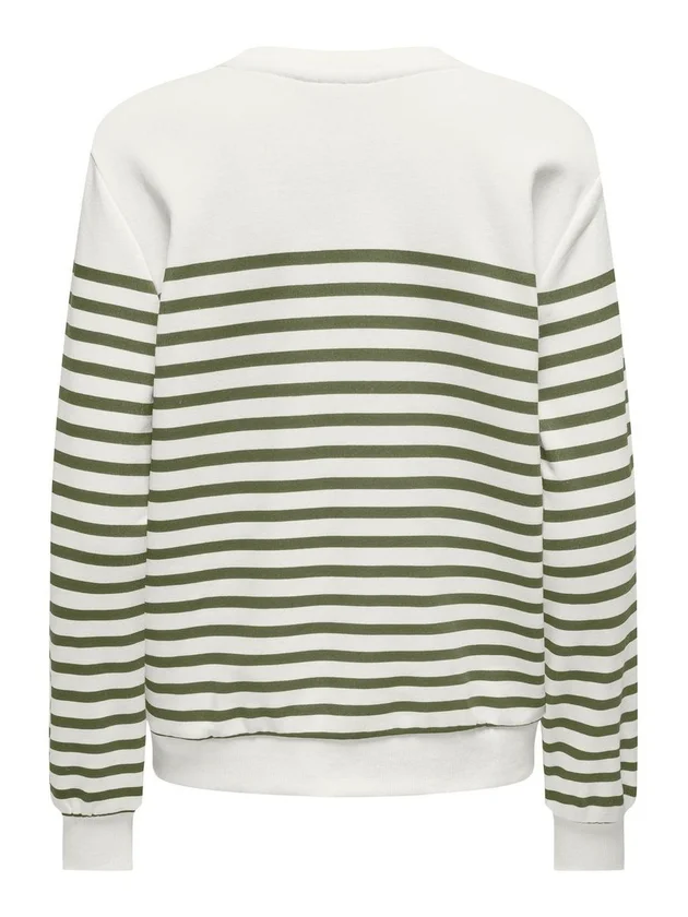 Allie L S Stripe O Neck Cs Swt