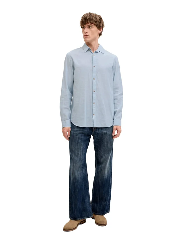 Jjesummer Linen Blend Shirt L S Sn