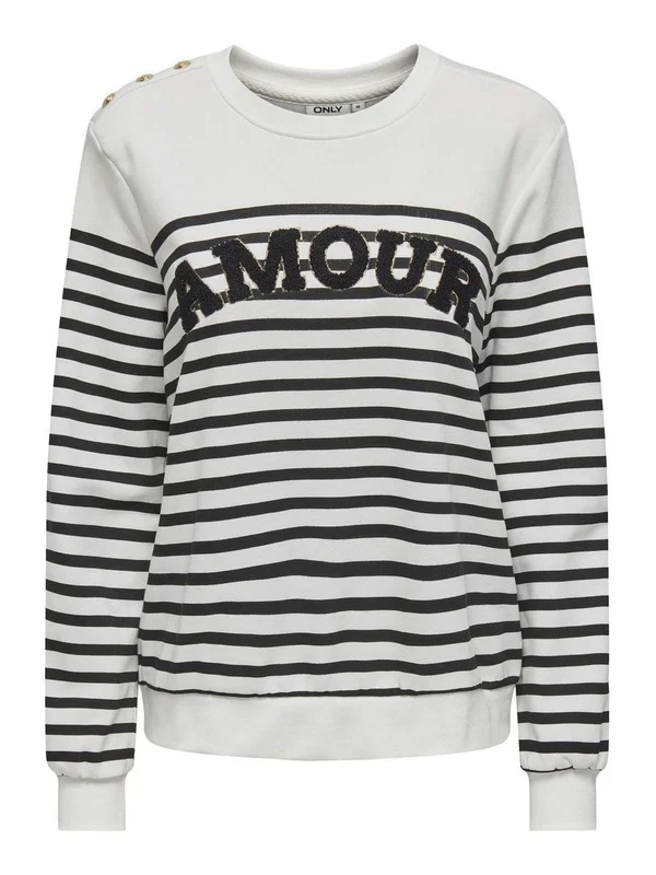 Allie L S Stripe O Neck Cs Swt