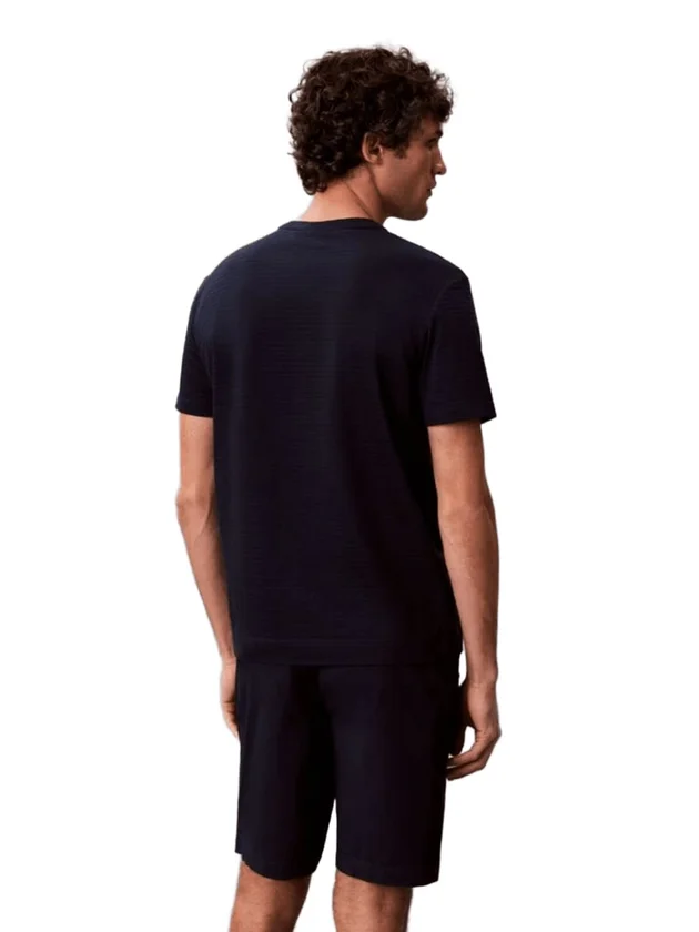 Textured Stripe Crewnk Tee