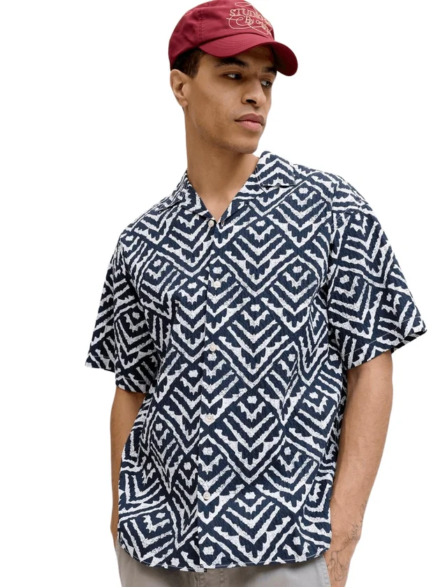 Jjmilo Seersucker Resort Shirt Ss