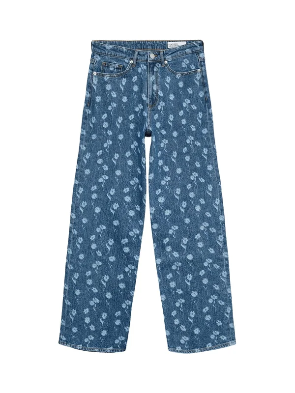 Tessa Hr Wide Flower Denim Jeans