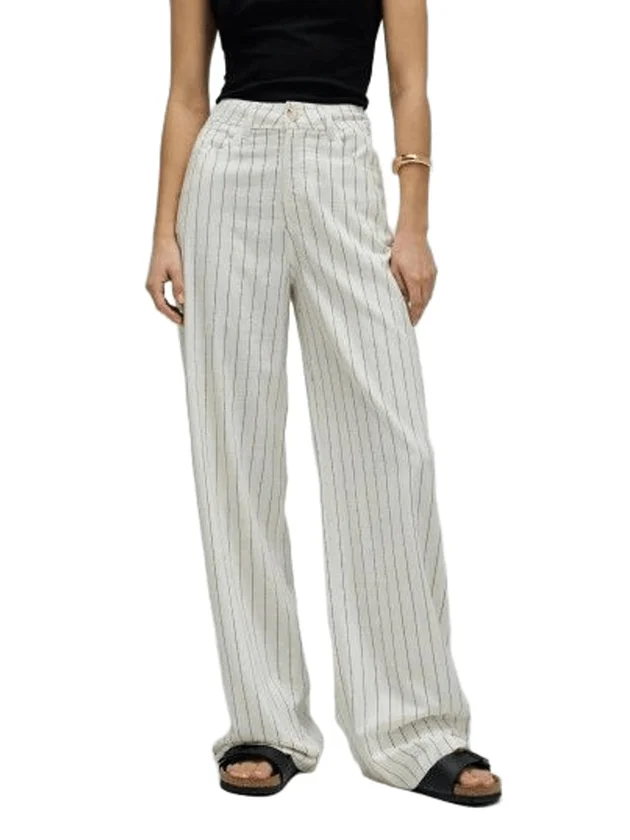 Wide Leg Linem W Stripes