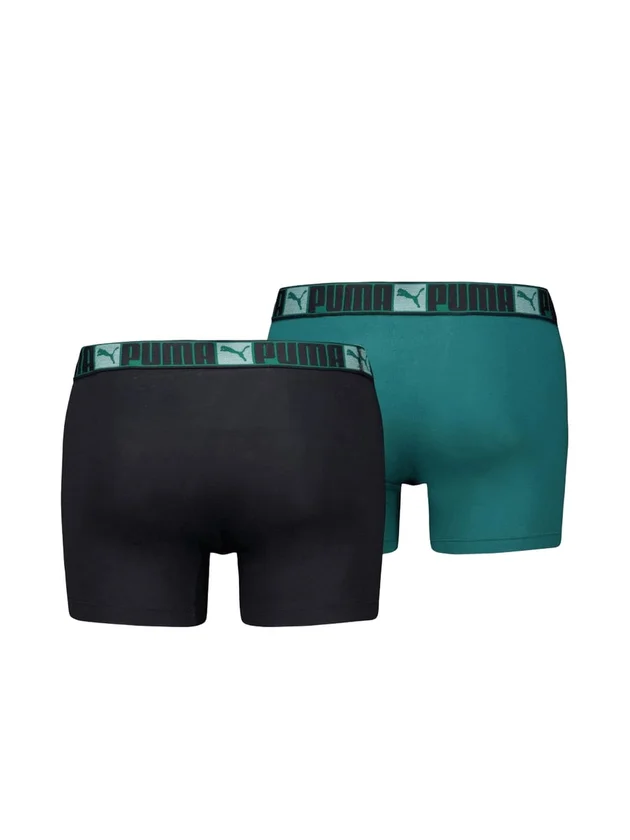 Logo Block Elastic Boxers 2P