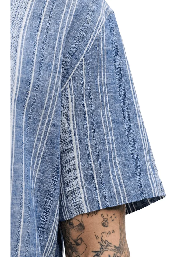 Linen Blend Dobby SS Shirt