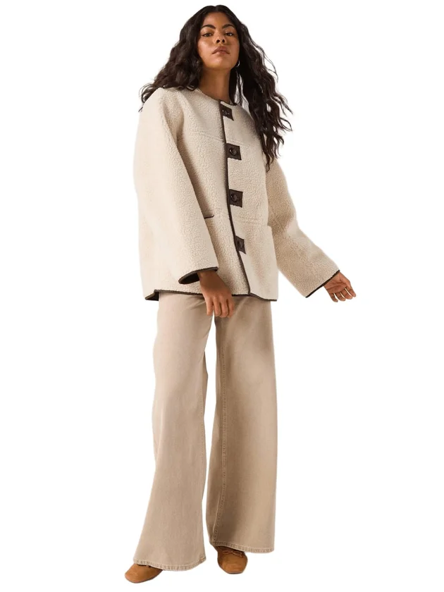 Julie Reversible Teddy Pu Jacket