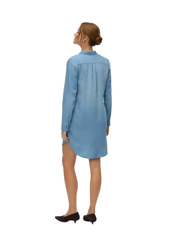 Sigga Ls Short Dress Lt Bl Ga Noo