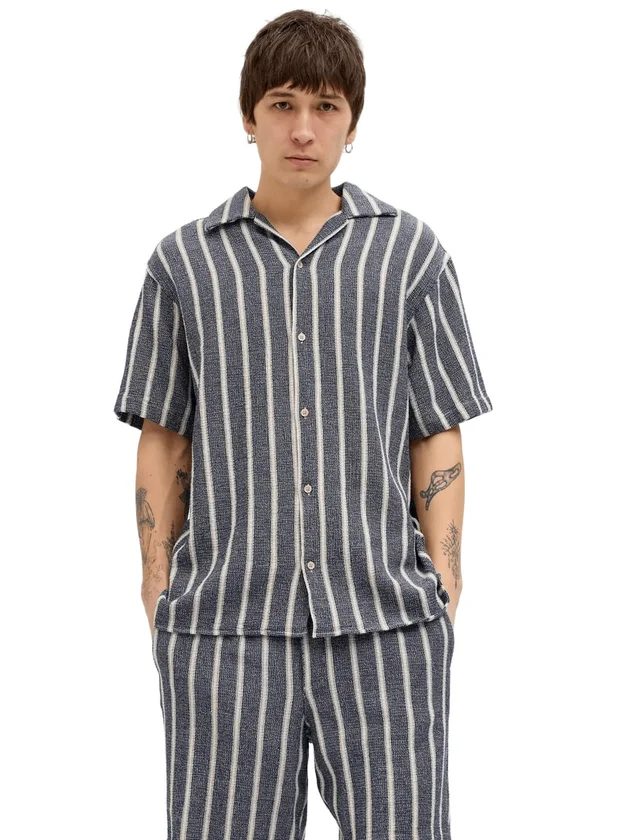 Jjecoba Stripe Resort Shirt Ss Sn