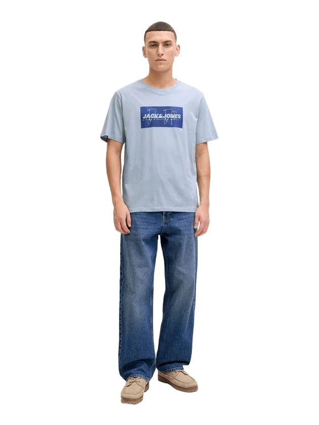 Jjcole Print Tee Ss Crew Neck Ln