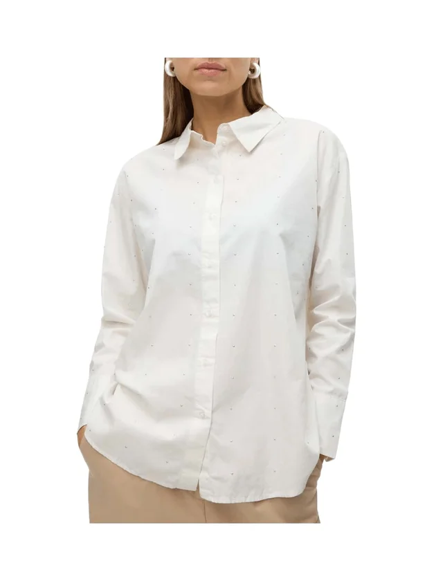 Charlotte Stud LS Shirt Wvn Ga