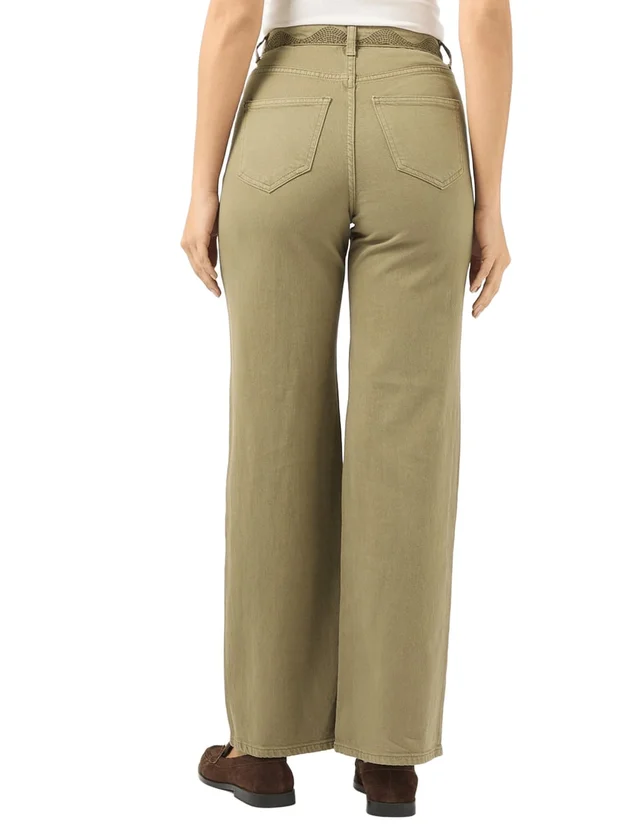 Tessa Hr Wide Colored Emb Jeans