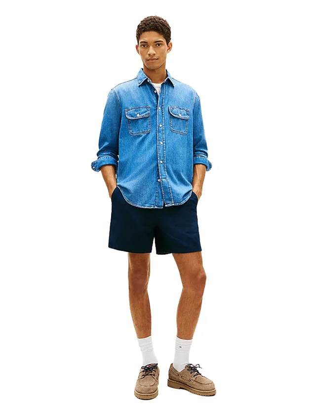 Linen Blend Pull-On Short