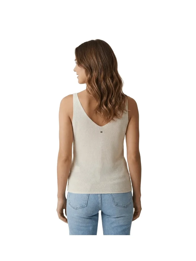 V Neck Strap Top With Sparkle Detail