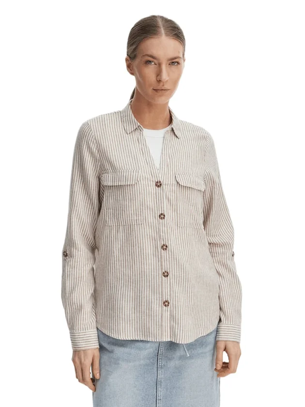 VMLINN Bumpy LS Shirt Wvn Noos