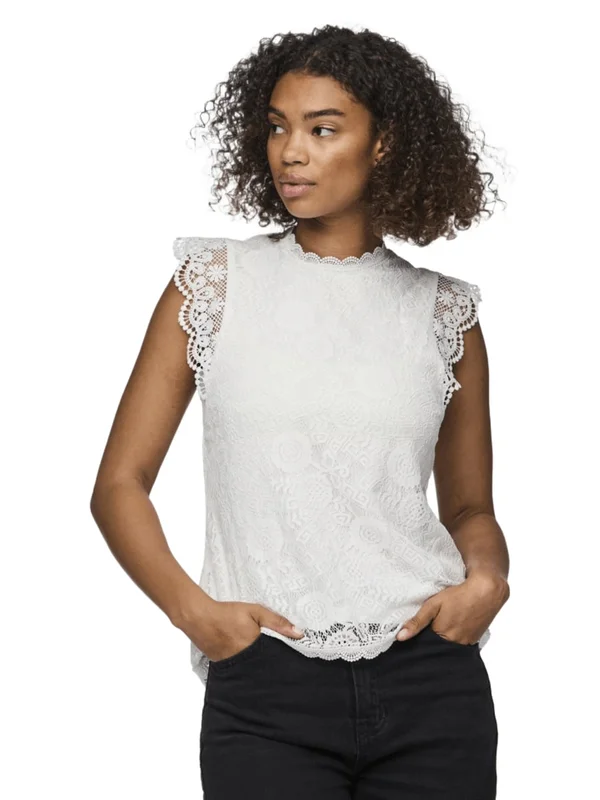 Colline Sl Lace Top Wvn Noos