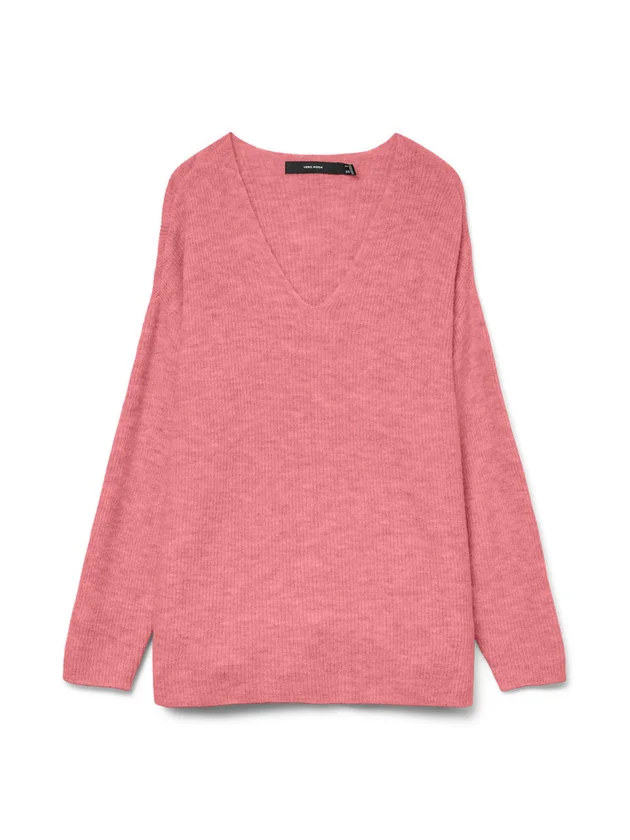 Vmcrewlefile Ls V Neck Blouse Noos