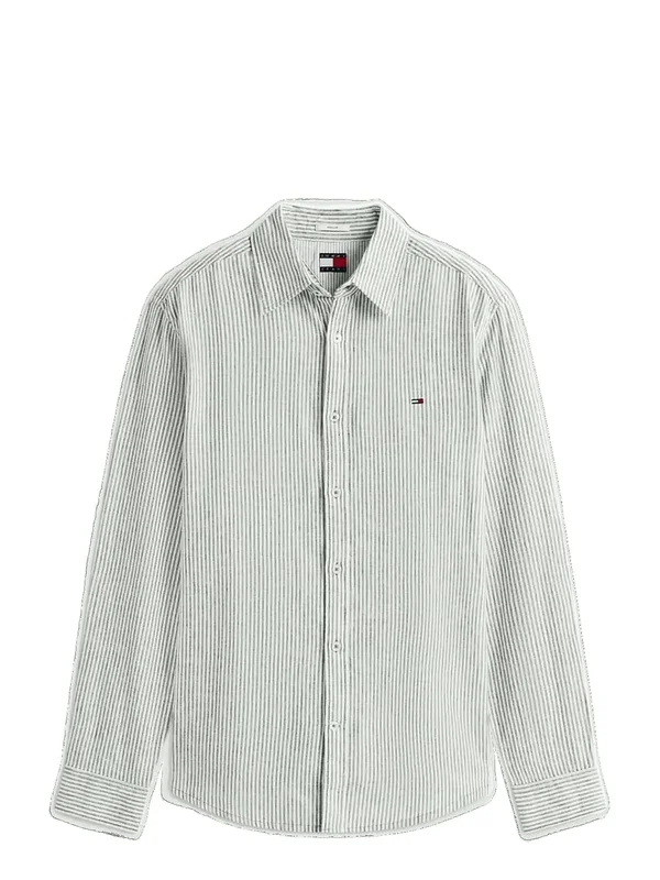 Reg Linen Mx Strp Shirt Ext