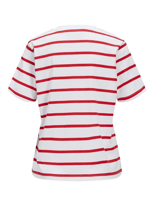 Jxannie Reg Vneck Stripe Ss Tee
