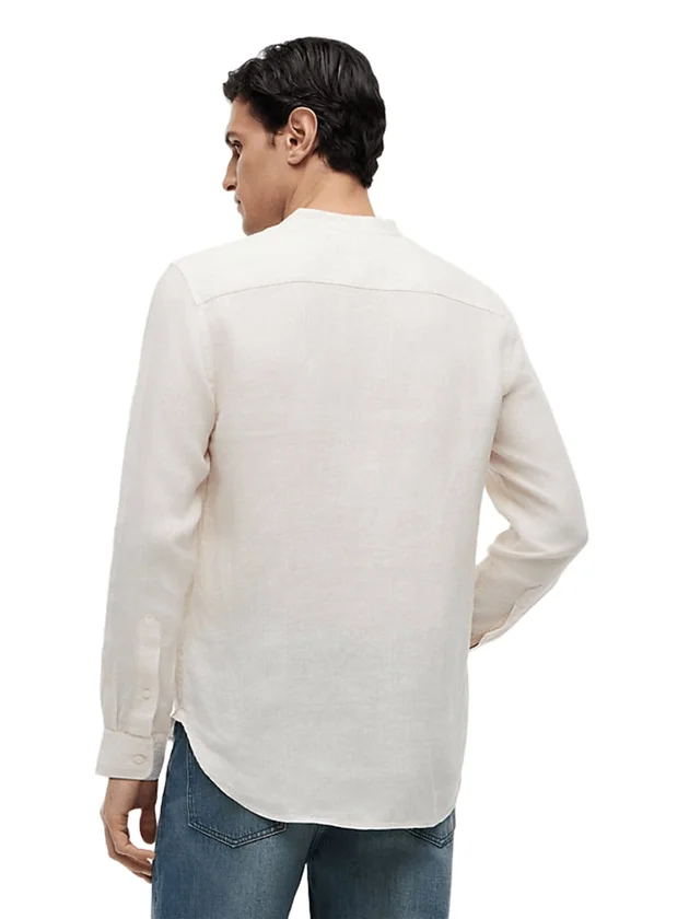 Pin Stripe Linen Mao