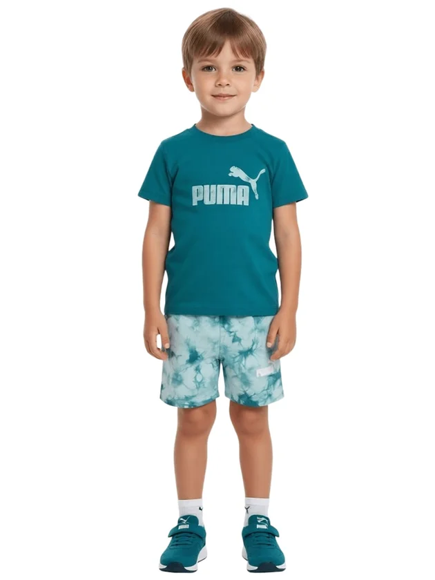 Minicats Ess Tie Dye Tee And Shorts Set