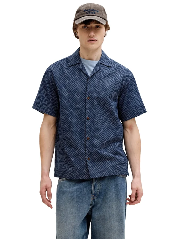 Print Dobby S S Shirt