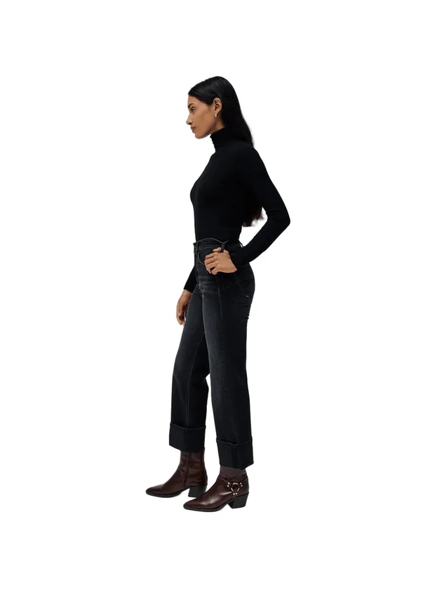 Faith Straight Black Denim