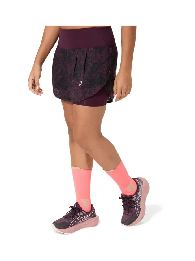 Road All Over Print 2-N-1 3.5In Short