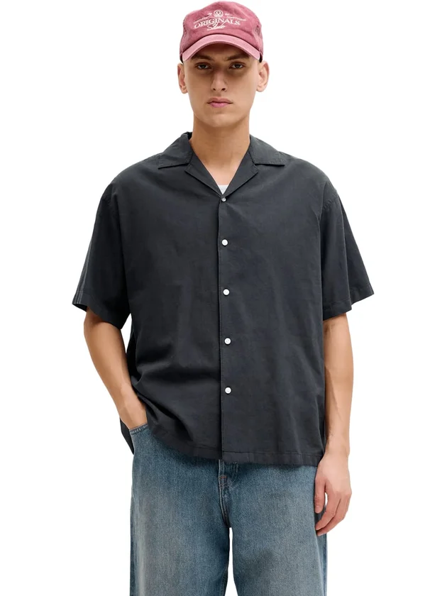 Jjebreeze Linen Blend Resort Shirt Ss Sn