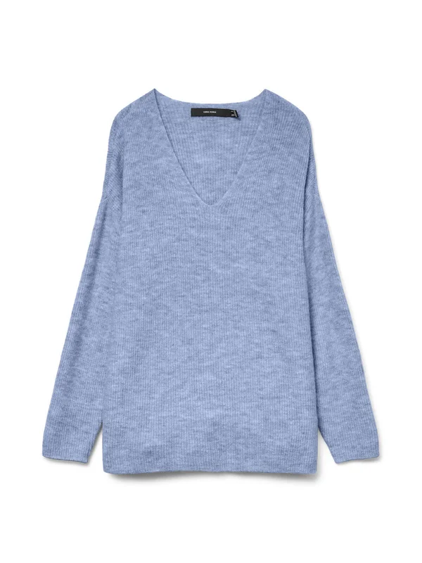 Vmcrewlefile Ls V Neck Blouse Noos