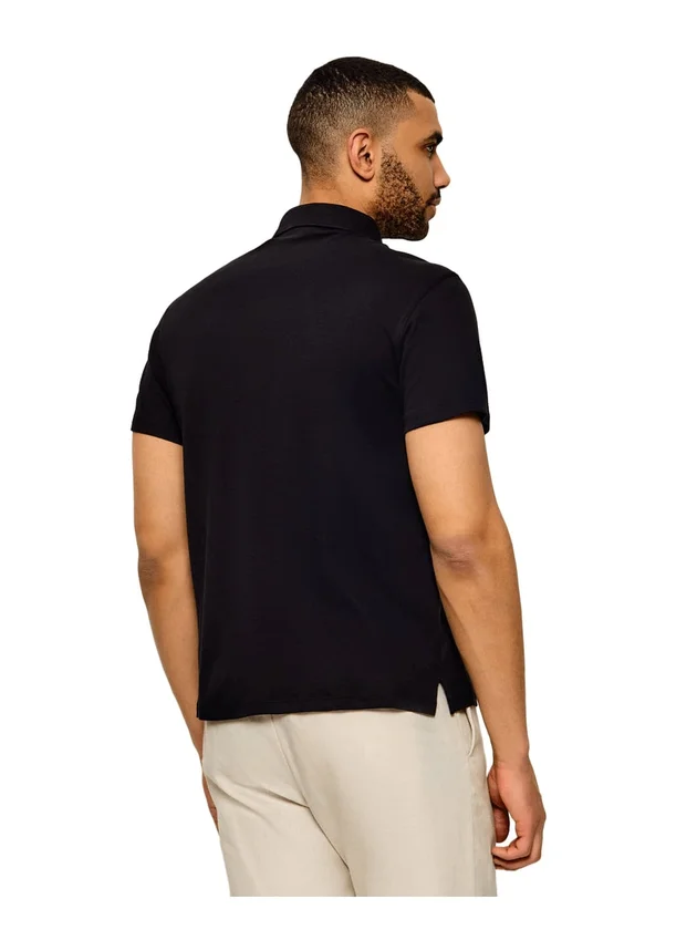 Slim Supima Logo Patch Polo