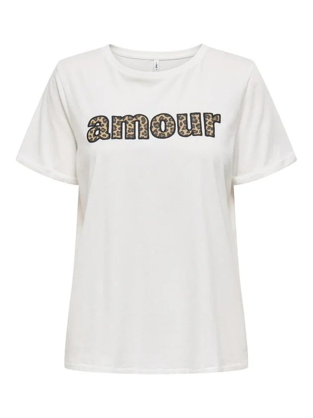Onlline Life S S O Neck Print Top