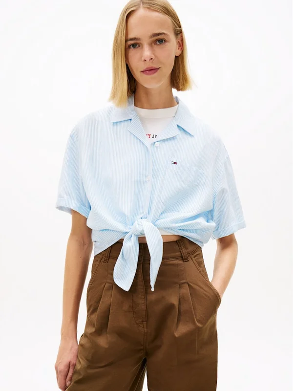Tie Front Linen Shirt