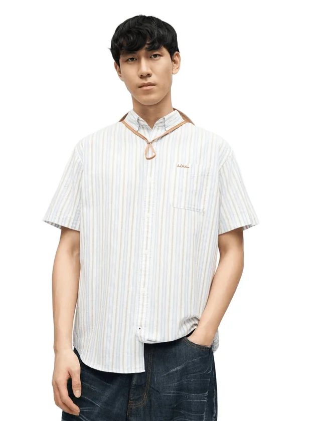 Jjdevin Stripe Shirt Ss