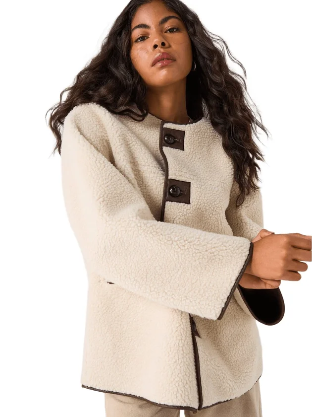 Julie Reversible Teddy Pu Jacket