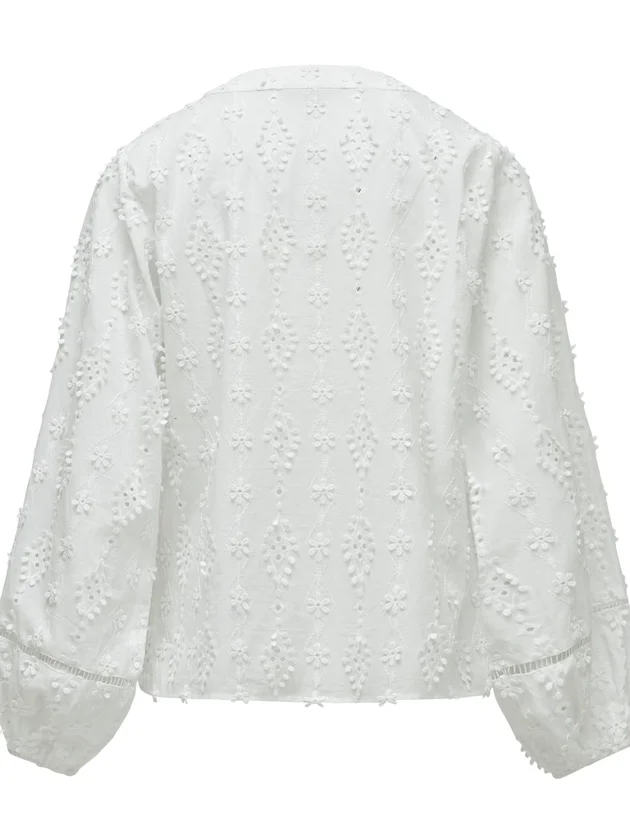 Textured Shirt With Lace Detail