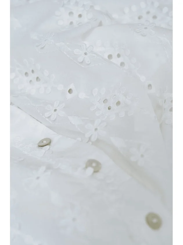 Textured Shirt With Lace Detail
