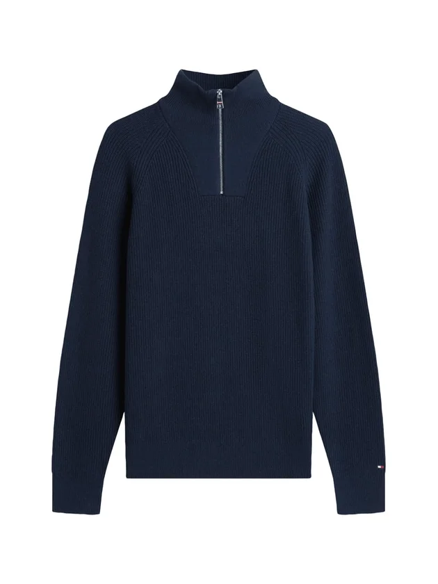Fisherman Rib Zip Mock