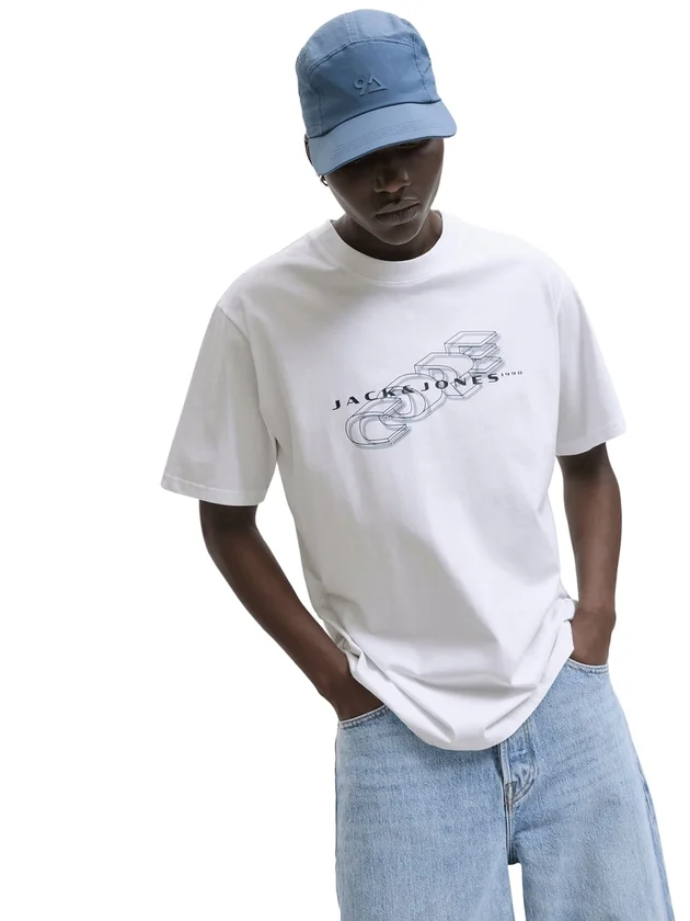 Jcofusion Badge Tee Ss Crew Neck Ln