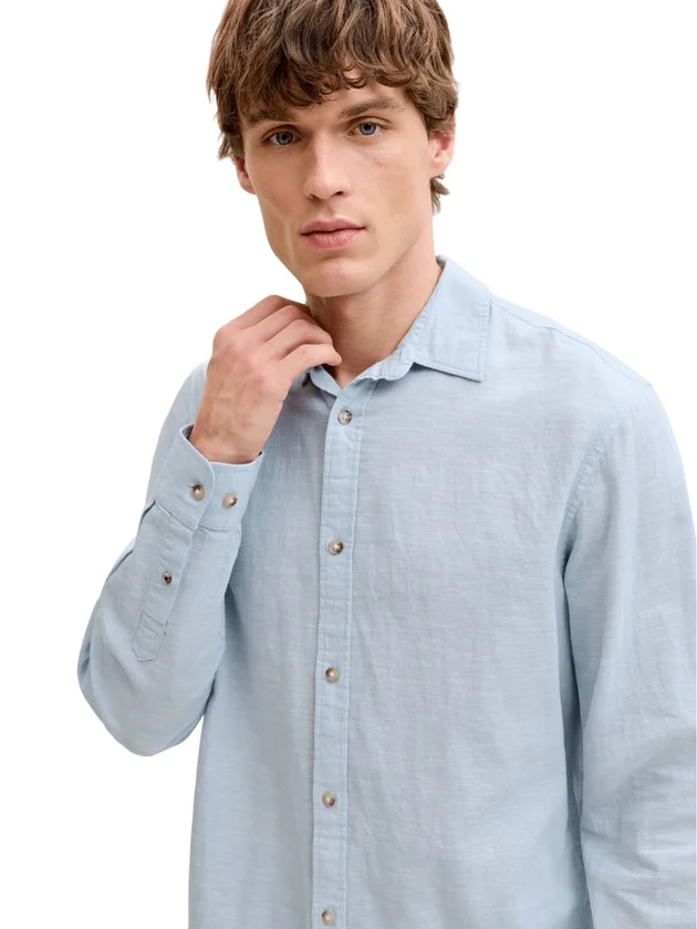Jjesummer Linen Blend Shirt L S Sn