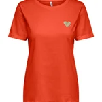 RED CLAY / PRINT:GOLD GLITTER HEART