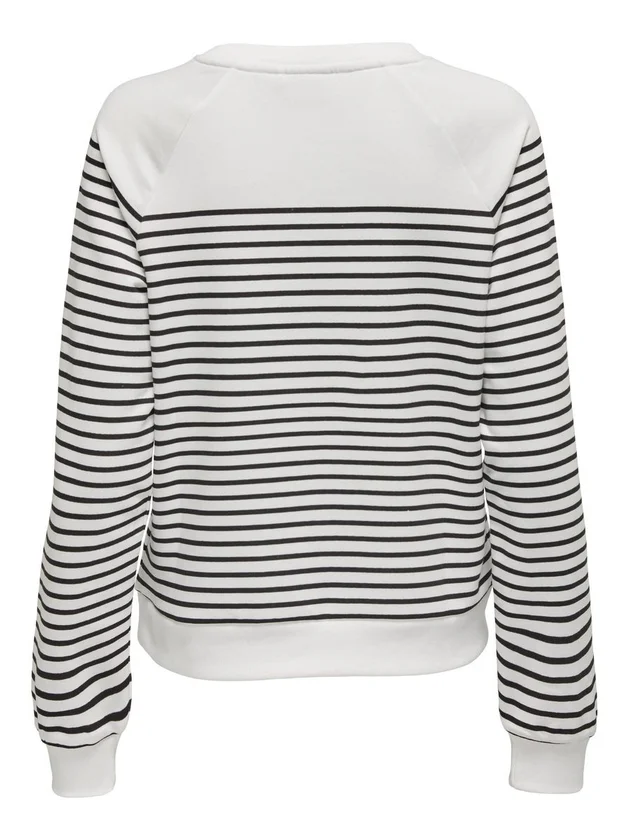 Shela L S Stripe O Neck Cs SWT