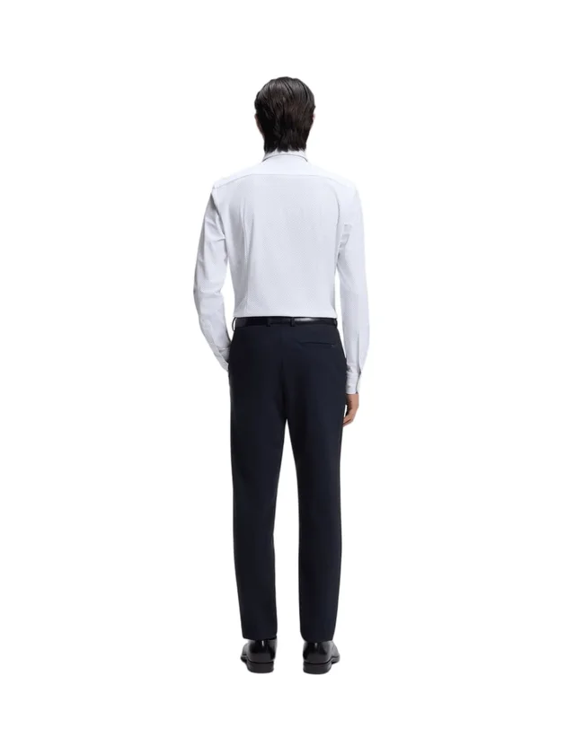 P-Hank Slim Fit Chemise Col Kent Poignets Boutonnés