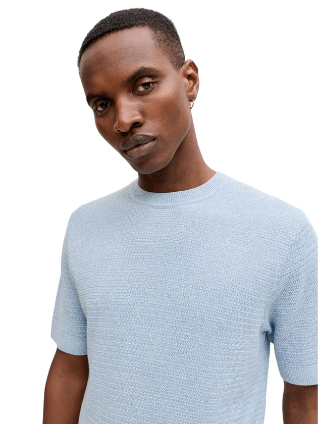 Bluriley Knit Crew Neck Ss Sn