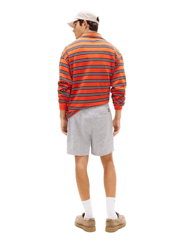 Linen Blend Stripe Short